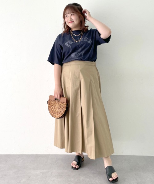 CHIC STYLE(シックスタイル)の「綿100%ピグメント染グラフィックプリントTシャツ<大きいサイズ有>シックスタイル(Tシャツ/カットソー・レディース・ネイビー/スミクロ・M/L/LL/3L/4L/5L)」の15枚目の写真