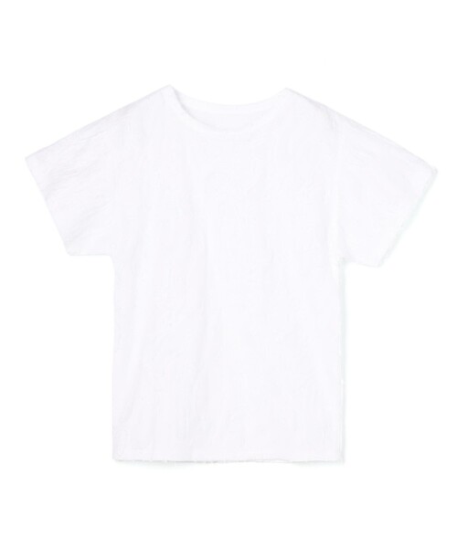 【EDITION】バックカットジャカード ハーフスリーブトップス バックカットジャカード ハーフスリーブトップス（Tシャツ