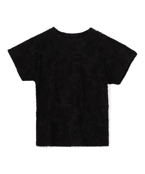 【EDITION】バックカットジャカード ハーフスリーブトップス バックカットジャカード ハーフスリーブトップス（Tシャツ