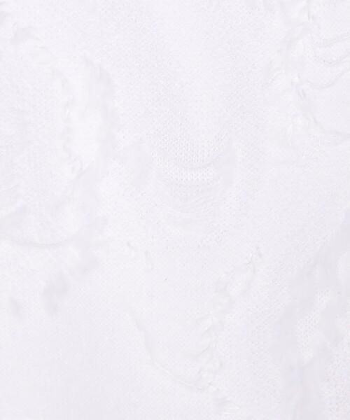 バックカットジャカード ハーフスリーブトップス（Tシャツ