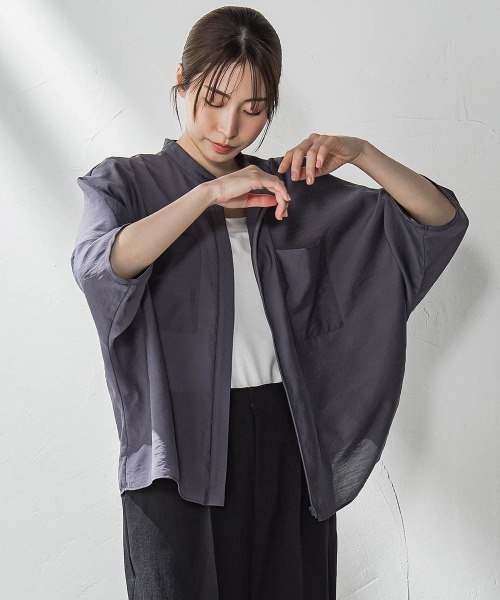 セール】シアーバンブーブラウス≪洗濯機で洗える≫（シャツ/ブラウス