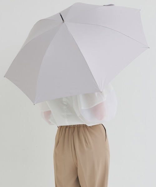 macocca（マコッカ）の「完全遮光 UVカット率100% 晴雨兼用 軽量スリム ジャンプ傘 makez. マケズ 無地 親骨58cm（長傘・レディース・ブラウン/モカ/アイボリー/グレイッシュベージュ・FREE）」の20枚目の写真