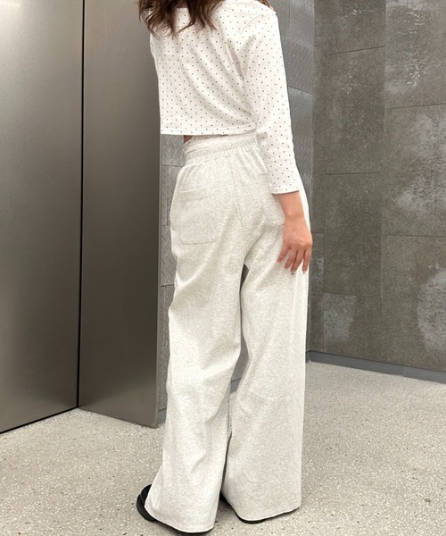 セール】レースウエストレイヤードスウェットパンツ（スウェット
