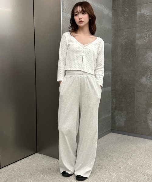 RAY CASSIN（レイカズン）の「レースウエストレイヤードスウェットパンツ（スウェットパンツ・レディース・ホワイト系その他/レッド/ブラック系その他2/グレー・FREE）」の14枚目の写真