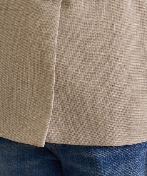 ROPE'(ロペ)の「リネンライク ベルテッドジャケット/セットアップ対応(テーラードジャケット・レディース・ブラック/ベージュ・38/36)」の14枚目の写真