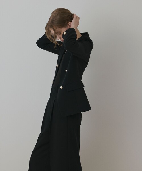 セール】パールボタンノーカラージャケット（ノーカラージャケット