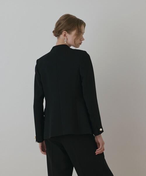 セール】パールボタンノーカラージャケット（ノーカラージャケット