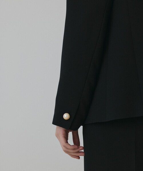 セール】パールボタンノーカラージャケット（ノーカラージャケット
