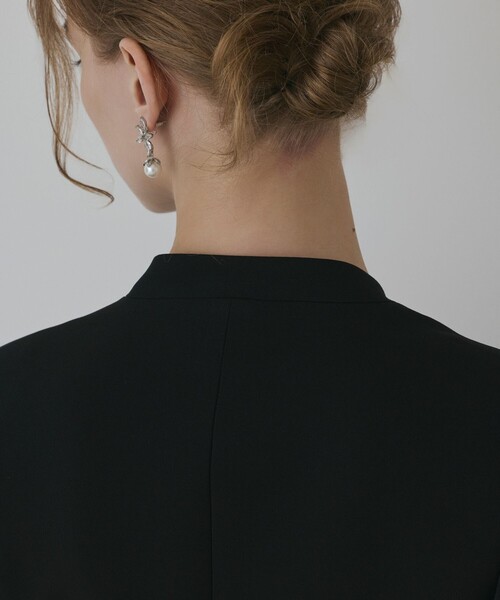 セール】パールボタンノーカラージャケット（ノーカラージャケット