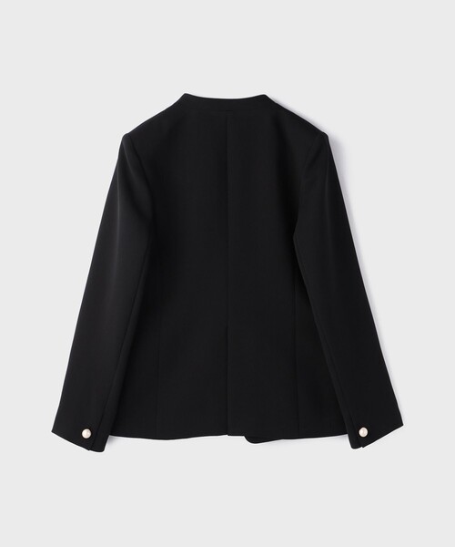 セール】パールボタンノーカラージャケット（ノーカラージャケット
