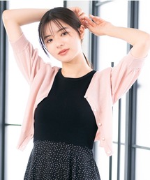 BLUGIRL FOLIES ニット・セーター 42(M位) ピンクベージュ 【古着】【中古】 セール】a.n.l ロゴモールニットプルオーバー（ニット/セーター