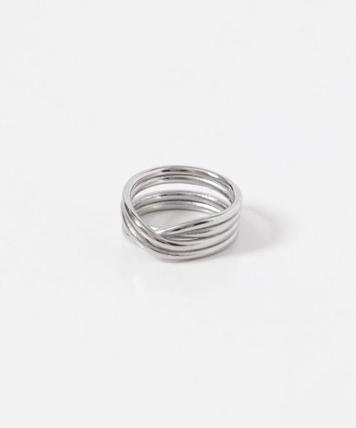 SMELLY（スメリー）の「ステンレスラインクロスリング（リング・メンズ・シルバー・18）」の5枚目の写真