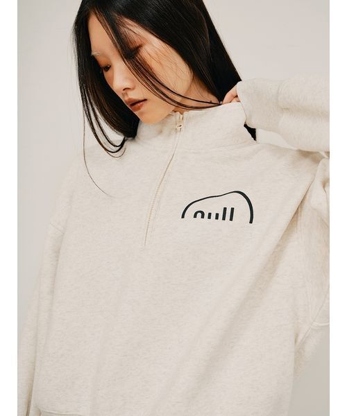 null.（ヌル）の「ZIPスウェットトップス（スウェット・レディース・ブラック/オートミール/ネイビー・F）」の4枚目の写真