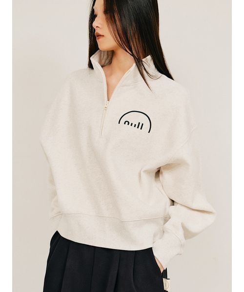 null.（ヌル）の「ZIPスウェットトップス（スウェット・レディース・ブラック/オートミール/ネイビー・F）」の3枚目の写真