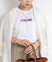 NOLLEY’S Sophi | シルケット天竺フロッキーロゴTシャツ(Tシャツ/カットソー)