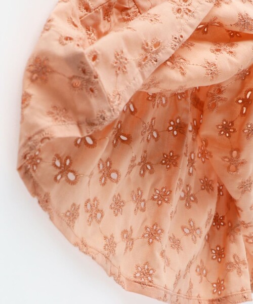 BRANSHES(ブランシェス)の「【おそろい】スカラップレースティアードチュニック(シャツ/ブラウス・キッズ・オレンジ/アイボリー・100/90/120/130/150/140/110)」の13枚目の写真