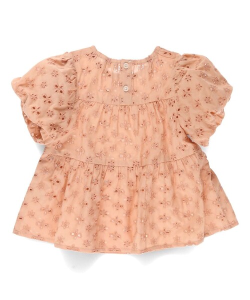 BRANSHES(ブランシェス)の「【おそろい】スカラップレースティアードチュニック(シャツ/ブラウス・キッズ・オレンジ/アイボリー・100/90/120/130/150/140/110)」の19枚目の写真