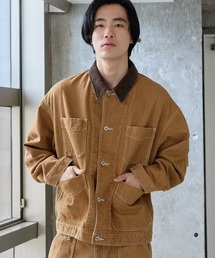 90s デニムジャケット　ミリタリージャケット　ブラウン　茶　アウター　古着 ブランド古着】メンズのデニムジャケット（ブラウン/茶色系