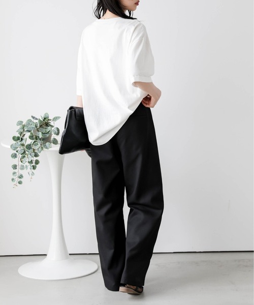 La-gemme（ラジェム）の「ラップデザインワイドパンツ（チノパンツ・レディース・グレー/ベージュ/ブラック・M/L）」の21枚目の写真