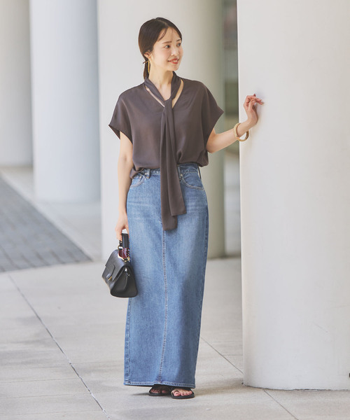 NEEDBY heritage（ニードバイヘリテージ）の「《NOBLE別注》 NEED by heritage/ニードバイヘリテージ RINA（デニムスカート・レディース・ブルー・26/25/24/23）」の8枚目の写真