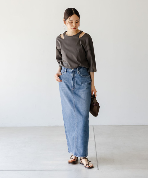 BEAUTY&YOUTH【別注】＜NEEDBY heritage＞デニムスカート NEEDBY heritage（ニードバイヘリテージ）の「【別注】＜NEEDBY