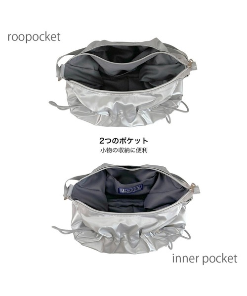 ROOTOTE(ルートート)の「ルートート / SC.デリ.メタリックショルダー-A(ショルダーバッグ・レディース・シルバー/ブラック・FREE)」の14枚目の写真