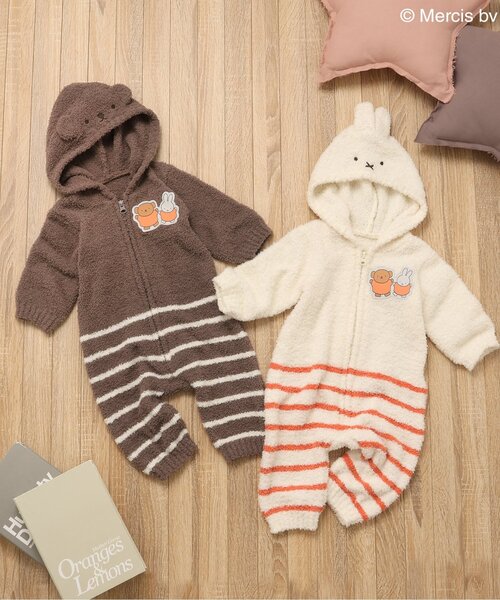 Miffy（ ミッフィー）の「【Miffy】マシュマロニットカバーオール（ロンパース・キッズ・ブラウン/アイボリー・80/70/60）」の4枚目の写真
