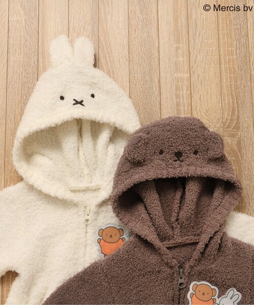Miffy（ ミッフィー）の「【Miffy】マシュマロニットカバーオール（ロンパース・キッズ・ブラウン/アイボリー・80/70/60）」の5枚目の写真