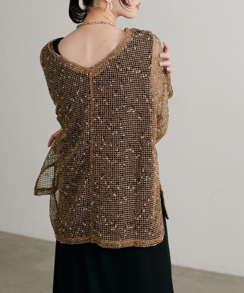セール】【LARUTA】［WEB限定］杢ネットプルオーバー（Tシャツ