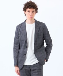 MACKINTOSH PHILOSOPHY（ﾏｯｷﾝﾄｯｼｭ ﾌｨﾛｿﾌｨｰ）の「テーラードジャージー ジャケット ツイル/チェックプリントメッシュ（テーラードジャケット・メンズ）」