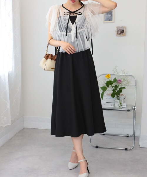 10-2 有松絞り 裾フリルワンピースセット フリルロングワンピース【受注生産】 | Chalmiere │ axes femme