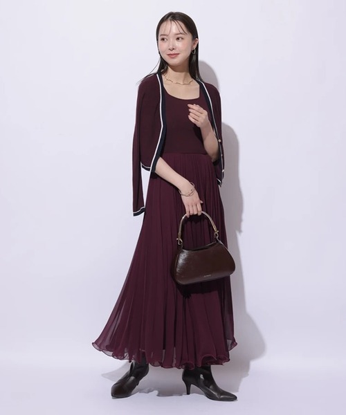 Mystrada（マイストラーダ）の「Ｗ配色ラインカーディガン（ニット/セーター・レディース・ネイビー/レッド系その他3/キャメル/ピンク・38）」の8枚目の写真