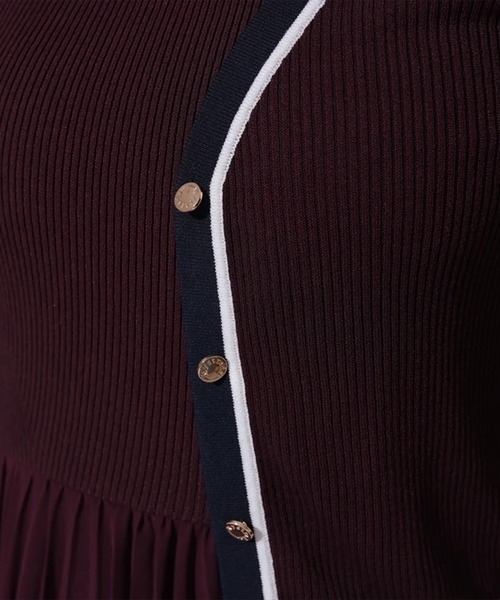 Mystrada（マイストラーダ）の「Ｗ配色ラインカーディガン（ニット/セーター・レディース・ネイビー/レッド系その他3/キャメル/ピンク・38）」の21枚目の写真