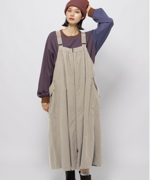 ポケットZIPジャンパースカート（ジャンパースカート）｜niko and