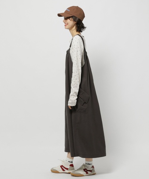 niko and...（ニコアンド）の「ポケットZIPジャンパースカート（ジャンパースカート・レディース・カーキ/チャコール/ブラウン/ライトベージュ/カーキ系2・MEDIUM/LARGE）」の7枚目の写真