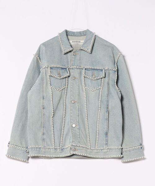 【KIMHEKIM】Pearl Embellished Denim Jacket