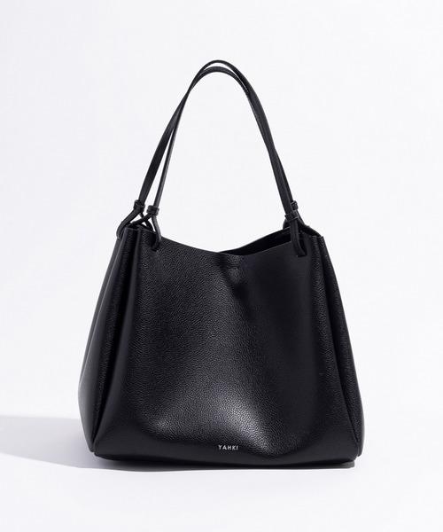 YAHKI ブラックショルダーバッグ ヤーキ YAHKI ダブルフェイスレザー2WAYショルダーバッグ