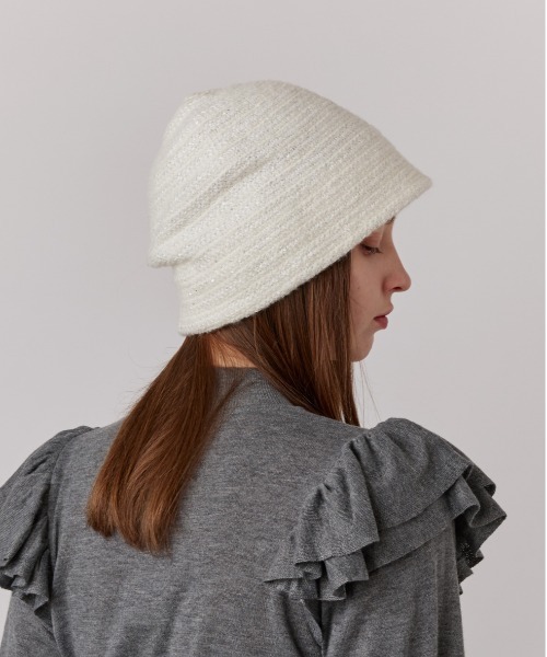 Chapeau d' O（シャポードオー）の「Chapeau d' O  Spangle Mohair Beanie / シャポードオー（ニットキャップ/ビーニー・レディース・ブラック/グレー/ホワイト・M/57.5cm）」の13枚目の写真