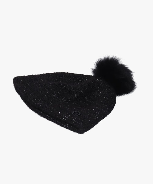 Chapeau d' O（シャポードオー）の「Chapeau d' O  Spangle Mohair Beanie / シャポードオー（ニットキャップ/ビーニー・レディース・ブラック/グレー/ホワイト・M/57.5cm）」の22枚目の写真
