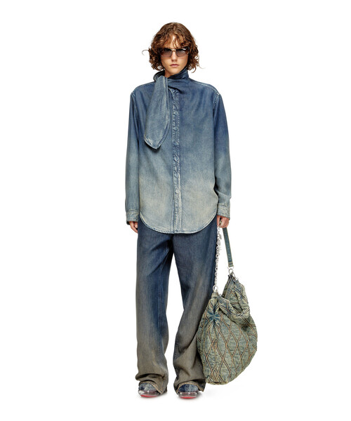DIESEL デニムブラウス，サイズ:S ウィメンズ デニムシャツ DE-NANCY-S（シャツ/ブラウス