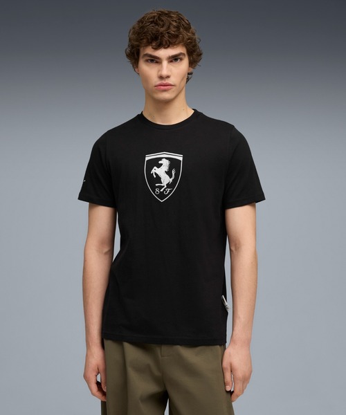 PUMA(プーマ)の「PUMA プーマ メンズ スポーツウェア トーナル シールド 半袖 Tシャツ(Tシャツ/カットソー・メンズ・レッド/ブラック・LARGE/X-LARGE/SMALL/MEDIUM/X-SMALL)」の1枚目の写真