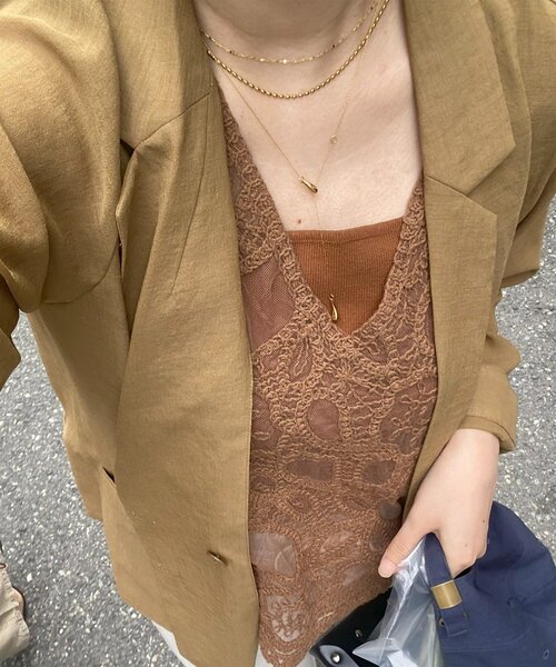 DouDou（ドゥドゥ）の「【インフルエンサー SAKURA企画】アレルギー対応 スライダーネックレス（ネックレス・レディース・シルバー/ゴールド・FREE）」の11枚目の写真