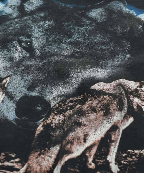 LABORATORY R（ラボラトリーアール）の「【USED】90’s TNT “Wolf” アニマル Tシャツ（Tシャツ/カットソー・メンズ・ブラック・LARGE）」の3枚目の写真