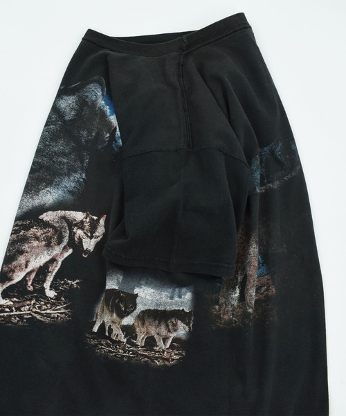 LABORATORY R（ラボラトリーアール）の「【USED】90’s TNT “Wolf” アニマル Tシャツ（Tシャツ/カットソー・メンズ・ブラック・LARGE）」の4枚目の写真