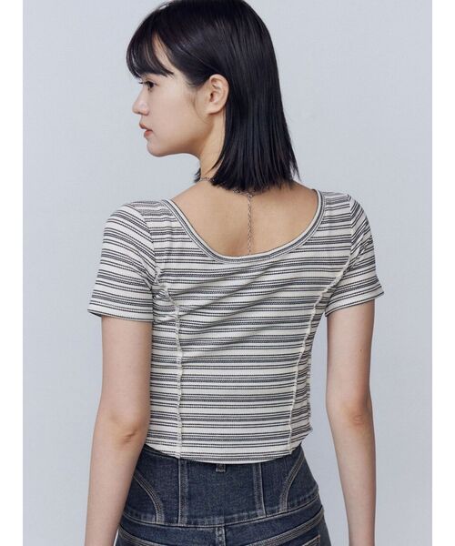 EMODA（エモダ）の「カットツインセット（Tシャツ/カットソー・レディース・ブルー/その他/ブラック・FREE）」の6枚目の写真