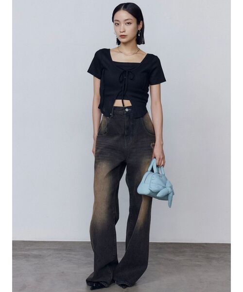 EMODA（エモダ）の「カットツインセット（Tシャツ/カットソー・レディース・ブルー/その他/ブラック・FREE）」の12枚目の写真