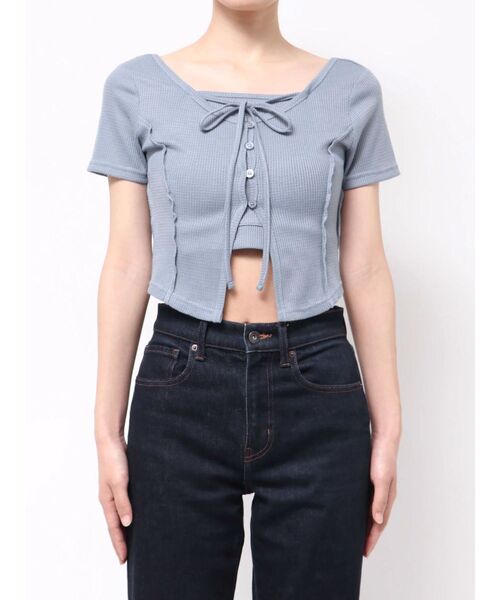 EMODA（エモダ）の「カットツインセット（Tシャツ/カットソー・レディース・ブルー/その他/ブラック・FREE）」の21枚目の写真