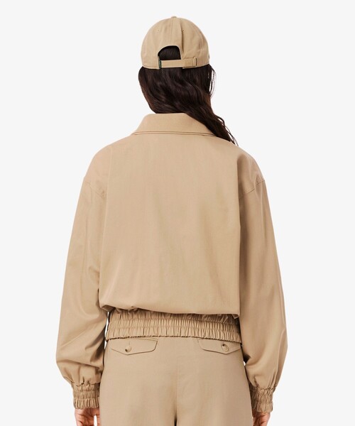 LACOSTE(ラコステ)の「クロップド丈 レイヤードニットカラージップアップジャケット(ブルゾン・レディース・ベージュ・38/36/34)」の13枚目の写真