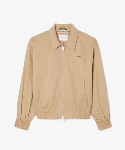 LACOSTE(ラコステ)の「クロップド丈 レイヤードニットカラージップアップジャケット(ブルゾン・レディース・ベージュ・38/36/34)」の16枚目の写真
