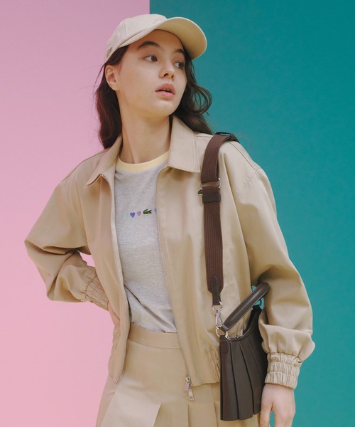 ラコステ 公式 ベージュ ブルゾン フード ジップアップ アウター